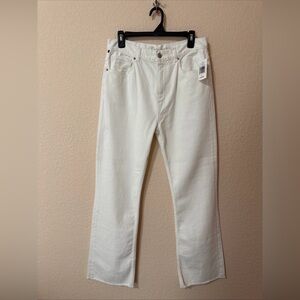 NWT Acynetic Women’s Jeans Stella Psst-Maau Sz 30 Off White Boot Cut Made Italy